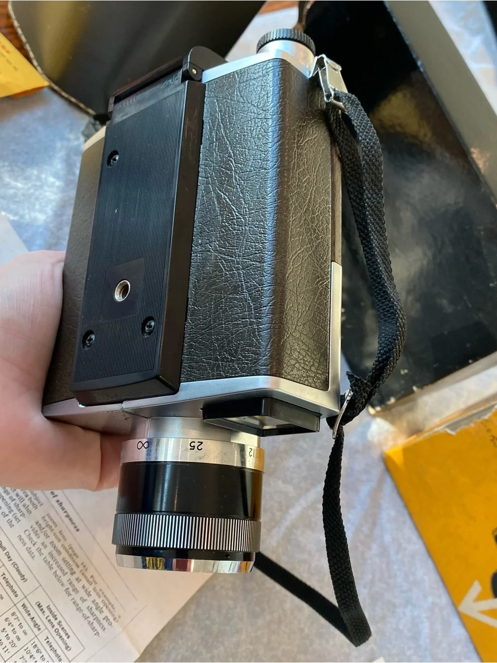 Vintage Kodak Black and Silver XL55 Movie Outfit Camera & Case